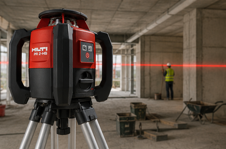Nível a Laser na Construção Civil: Como o PR-2 HS Hilti Aumenta a Precisão e a Produtividade da Obra